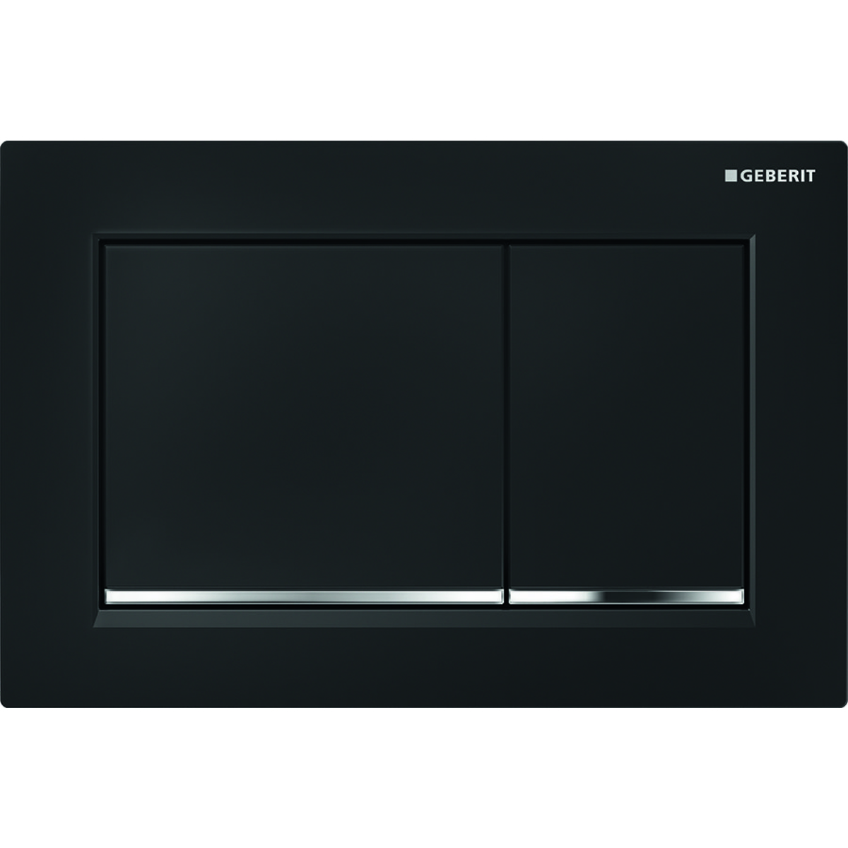Клавиша для инсталляции GEBERIT Omega30 115.080.KM.1, черный матовый/хром глянцевый