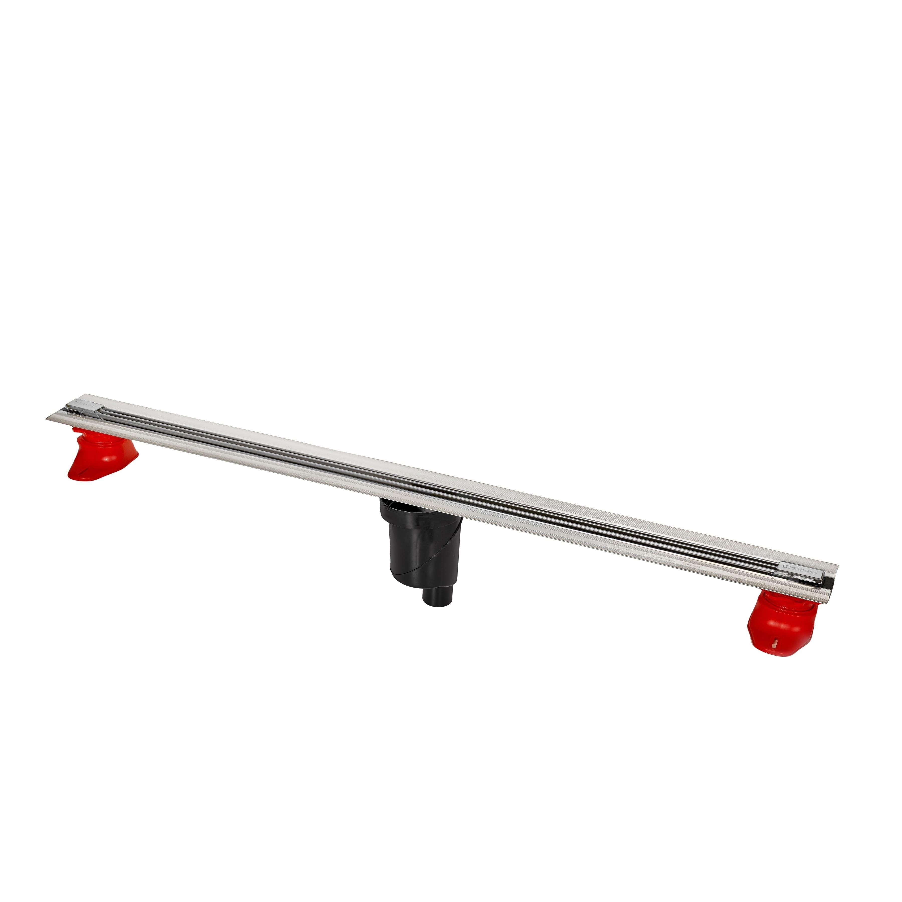 Водоотводящий желоб BERGES Super Slim 1200 с решеткой, нижний, хром матовый