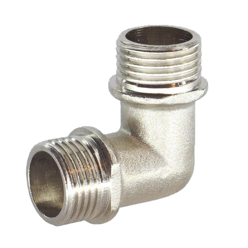 Уголок STOUT (никель) 1/2" НР