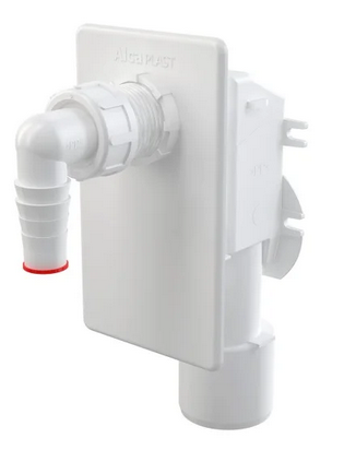 Сифон для стиральной машины ALCAPLAST APS4 40/50, под штукатурку, белый