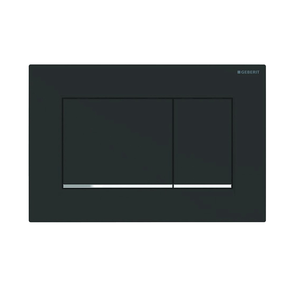 Клавиша для инсталляции GEBERIT Sigma30 115.883.14.1, черный матовый/хром глянцевый