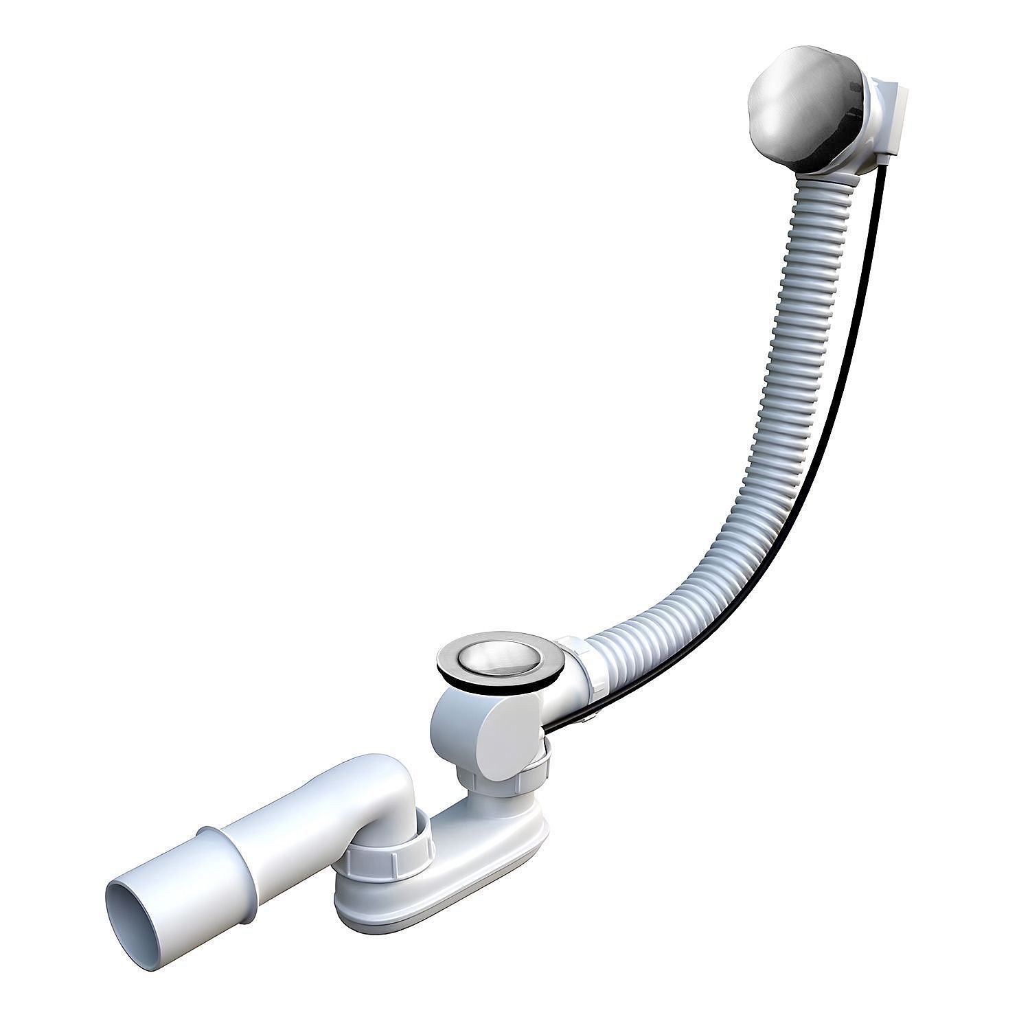 Сифон для ванны TONI ARTI TA-BS-80NB, G1 1/2"х40/50, никель