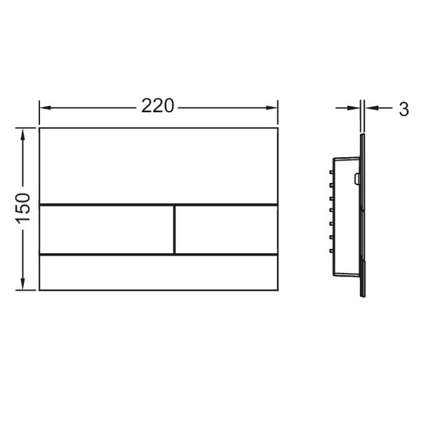 Клавиша для инсталляции TECEsquare II 9240832, белый глянцевый