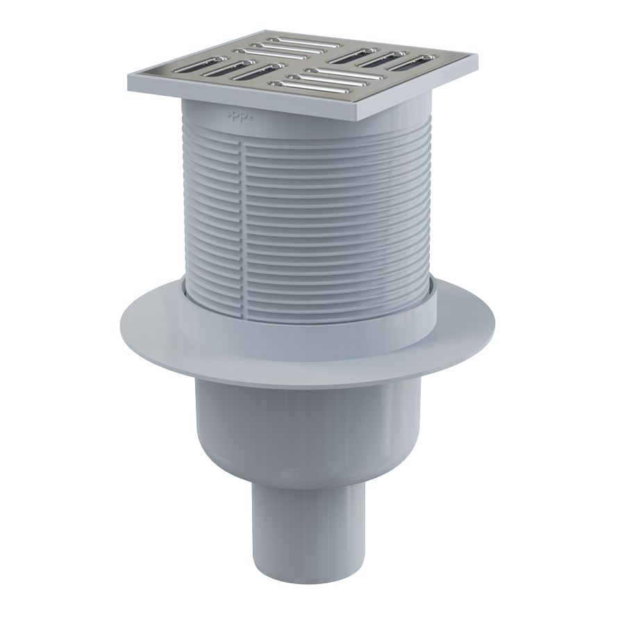 Трап ALCAPLAST APV32 105х105/50, прямой, комбинированный затвор, с решеткой