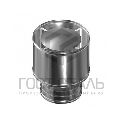 Оголовок с дефлектором (диаметр 150/230 мм.) нерж 0,5 мм AISI 430 Гост сталь