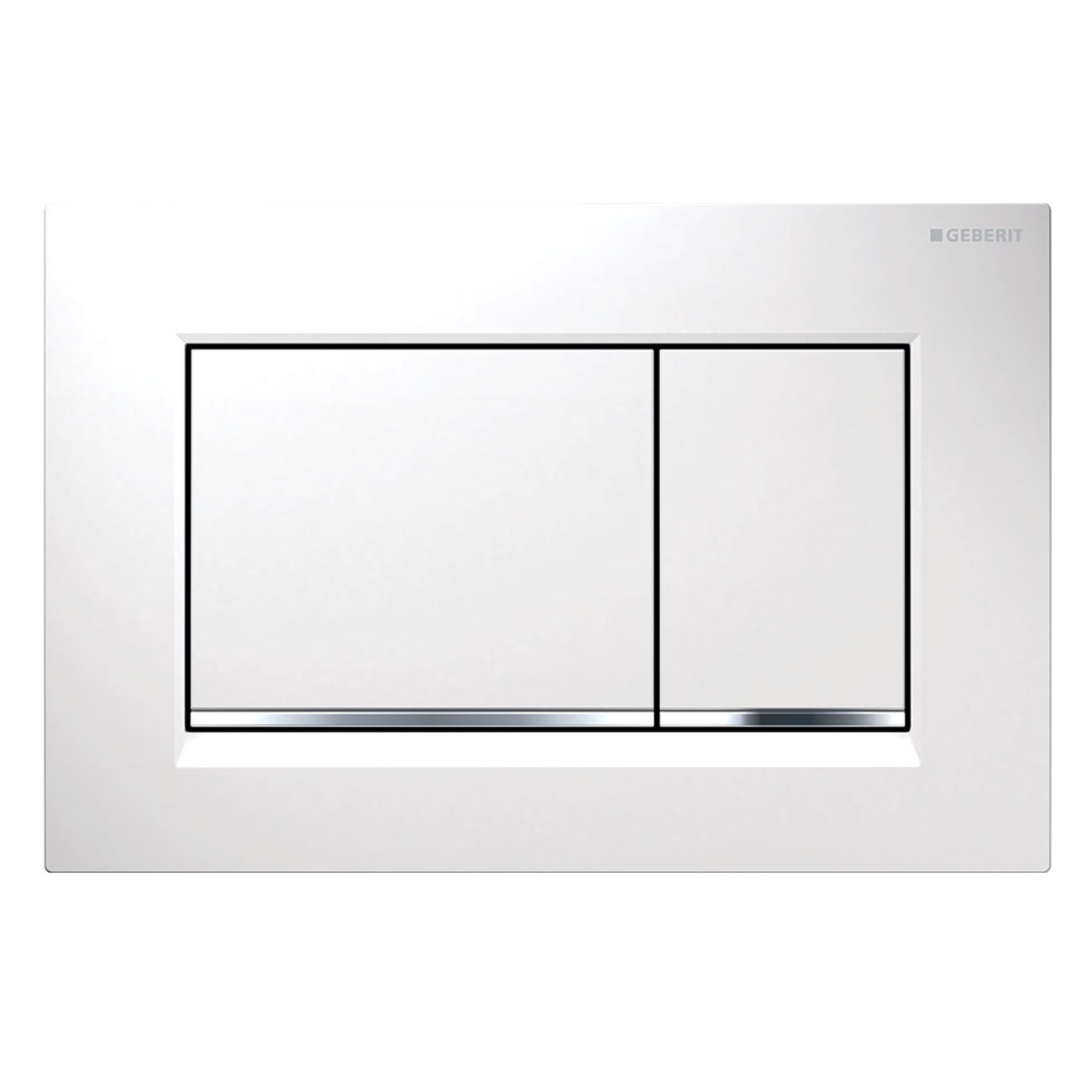 Клавиша для инсталляции GEBERIT Sigma30 115.883.KJ.1, белый глянцевый/хром глянцевый