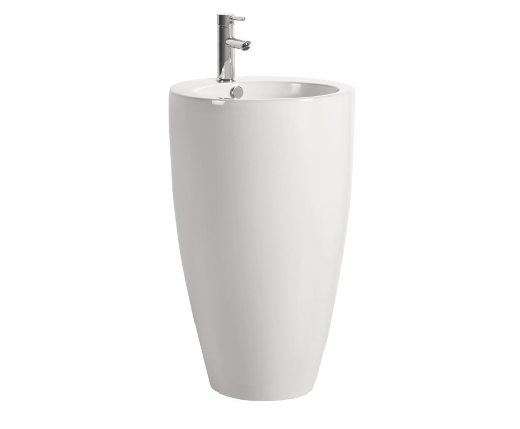 Раковина напольная SANTILINE SL-4004, 840х500х500, круглая, с переливом