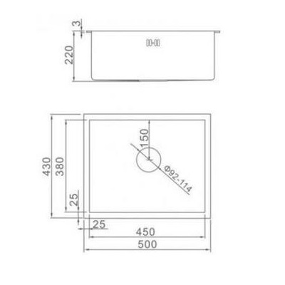 Мойка кухонная AFLORN AF95043F, прямоугольная, графит 