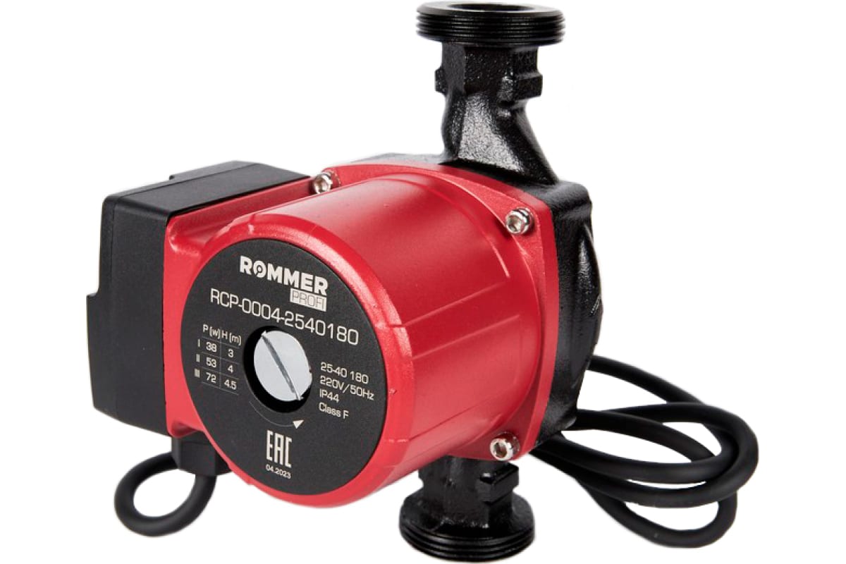 Насос циркуляционный 25/40-180 мм ROMMER Profi