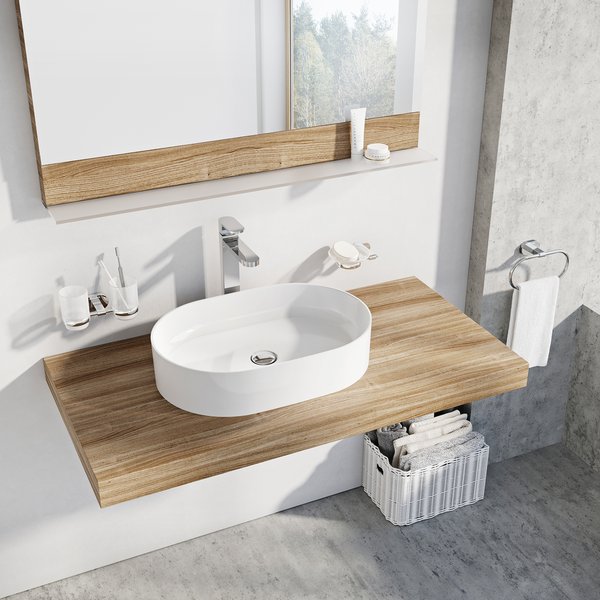 Раковина-чаша RAVAK Ceramic Slim O, 120х550х370, овальная, без перелива