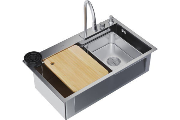 Мойка кухонная MIXLINE Pro (Про) 750х460, прямоугольная, нержавеющая сталь СЦ