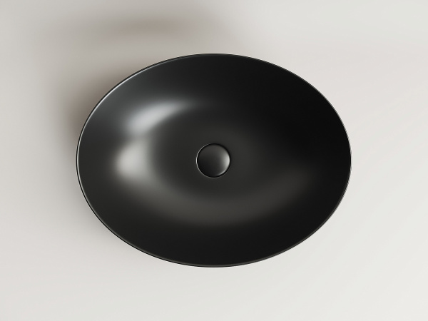 Раковина-чаша CERAMICA NOVA Element (Элемент) 52, 130х520х395, овальная, черный матовый