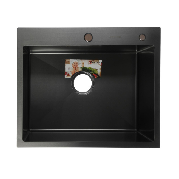 Мойка кухонная AFLORN AF96050F, прямоугольная, графит