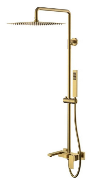 Душевая система BOHEME Qubic 478-BR с тропическим душем, бронза