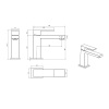 Смеситель для раковины BOHEME Qubic 471-B, черный матовый
