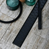 Водоотводящий желоб VECONI Medium Black 750, с решеткой, черный матовый