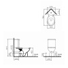 Унитаз напольный VITRA Arkitekt (Аркитект), 36х76, угловой, с сиденьем микролифт