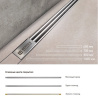 Водоотводящий желоб BERGES Super Slim 800 с решеткой, хром матовый