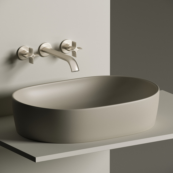 Раковина-чаша CERAMICA NOVA Element (Элемент) 60, 135х600х415, овальная, капучино матовый