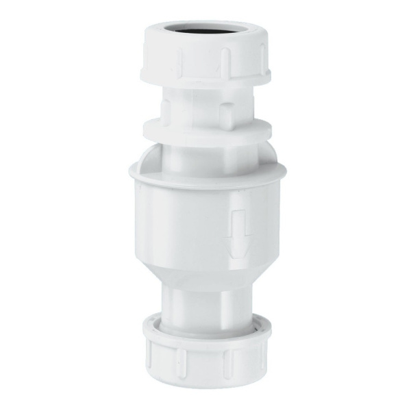Обратный клапан McALPINE CONVALVE 19-23х19-23, белый