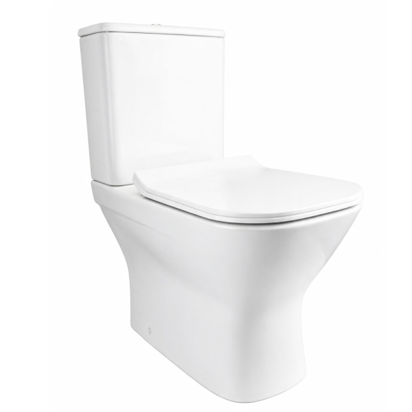 Унитаз напольный CALYPSO CS5305UQ-TK, 35х64, безободковый, торнадо, с сиденьем микролифт