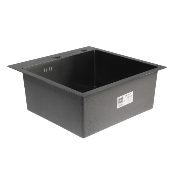 Мойка кухонная AFLORN AF95050F, квадратная, графит