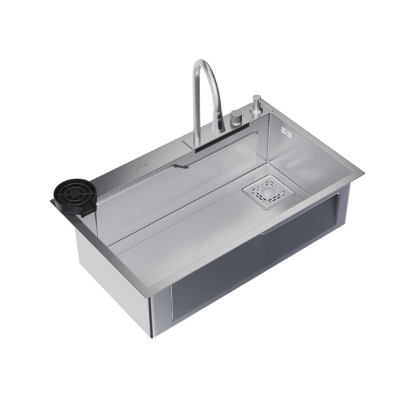 Мойка кухонная MIXLINE Pro (Про) 750х460, прямоугольная, нержавеющая сталь СЦ