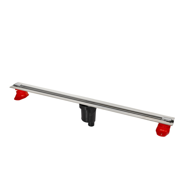 Водоотводящий желоб BERGES Super Slim 1200 с решеткой, нижний, хром матовый