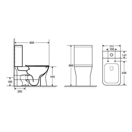 Унитаз напольный GROSSMAN GR-4471S, 35,5х60, безободковый, с сиденьем микролифт