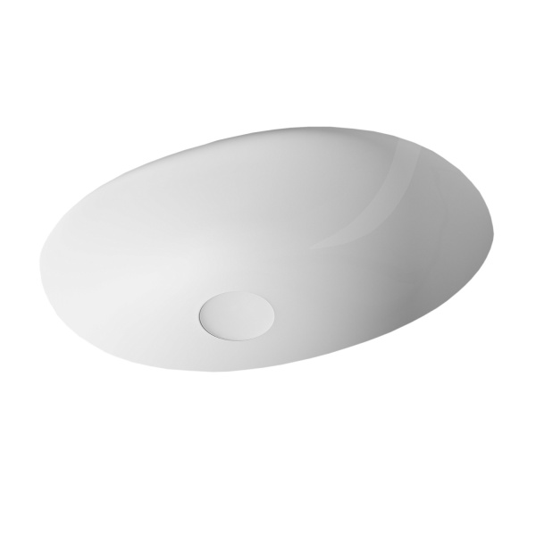 Раковина CERAMICA NOVA Element (Элемент) 50, 510х420, овальная, с переливом, встраиваемая снизу