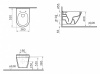 Унитаз подвесной VITRA S50 (С50), 36х52, безободковый, без сиденья