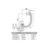 Сифон для ванны ALCAPLAST A505CRM-60, Click/Clack, G1 1/2"х40/50, хром глянцевый