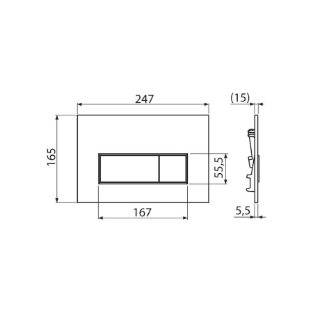 Инсталляция для унитаза ALCAPLAST Sadromodul AM101/1120-4:1 RU M578-0001, клавиша черный матовый