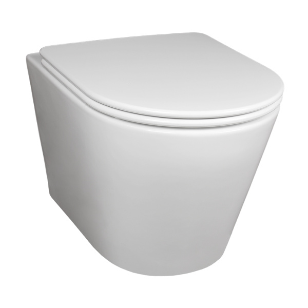 Унитаз подвесной CALYPSO CS201UQ-OKS, 36х49, безободковый, торнадо, с сиденьем микролифт