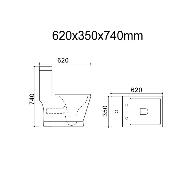 Унитаз напольный CALYPSO CS3214OK, 35х62, моноблок, безободковый, с сиденьем микролифт