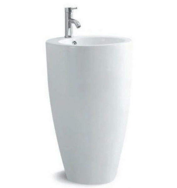 Раковина напольная CERAMALUX B133, 830х500х500, круглая, с переливом