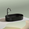Раковина-чаша CERAMICA NOVA Element (Элемент) 60, 122х600х385, овальная, черный матовый