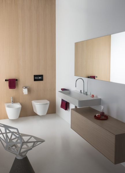 Биде подвесное LAUFEN Kartell (Картель), 37х54,5, отверстие для смесителя по центру