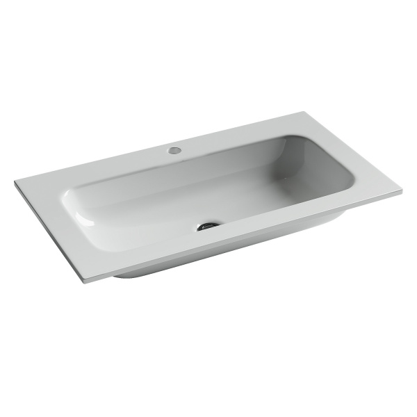 Раковина накладная CERAMICA NOVA Grace (Грация) 80, прямоугольная, без перелива