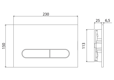 Клавиша для инсталляции BELBAGNO Prospero BB005-PR-CHROME, хром глянцевый