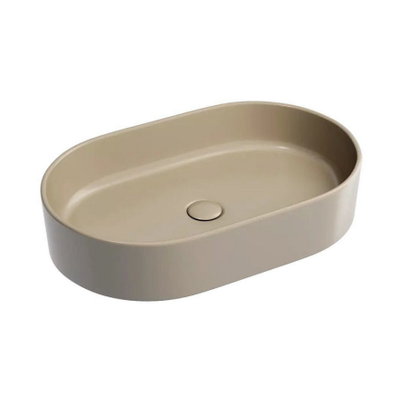 Раковина-чаша CERAMICA NOVA Element (Элемент) 60, 122х600х385, овальная, капучино матовый