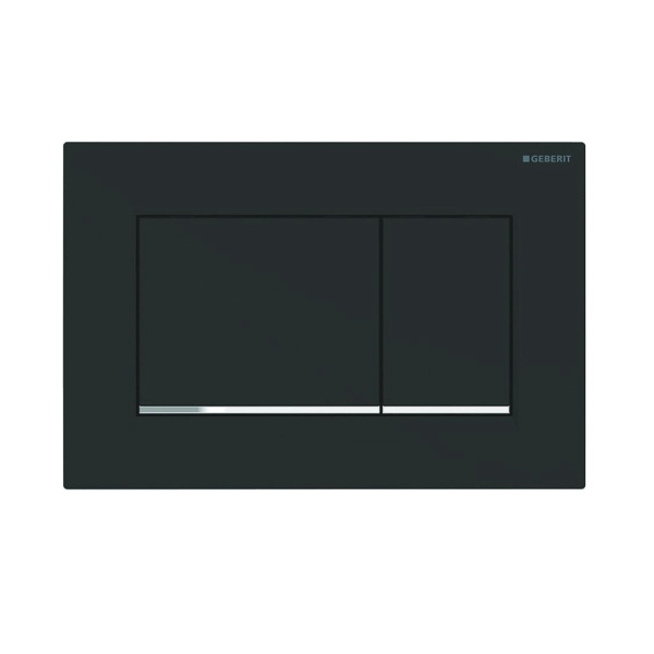 Клавиша для инсталляции GEBERIT Sigma30 115.883.14.1, черный матовый/хром глянцевый