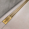 Водоотводящий желоб BERGES Super Slim 800 с решеткой, золотой глянцевый
