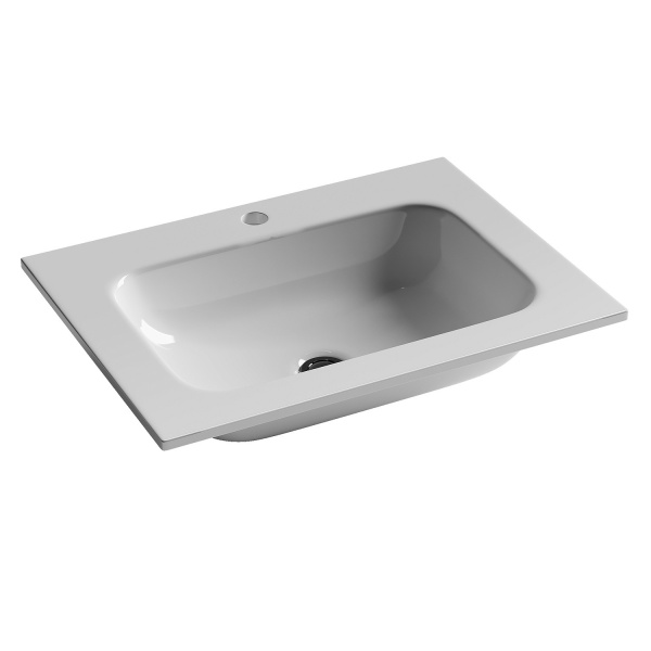 Раковина накладная CERAMICA NOVA Grace (Грация) 60, прямоугольная, без перелива