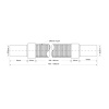 Гибкая труба McALPINE MRMF1-A 32х32 L 425-1000мм