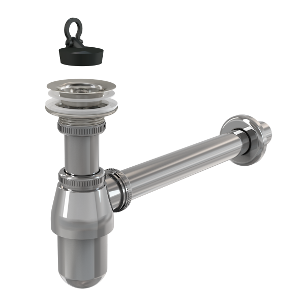 Сифон для раковины ALCAPLAST A437 G1 1/4х32, горизонтальный выпуск, хром глянцевый