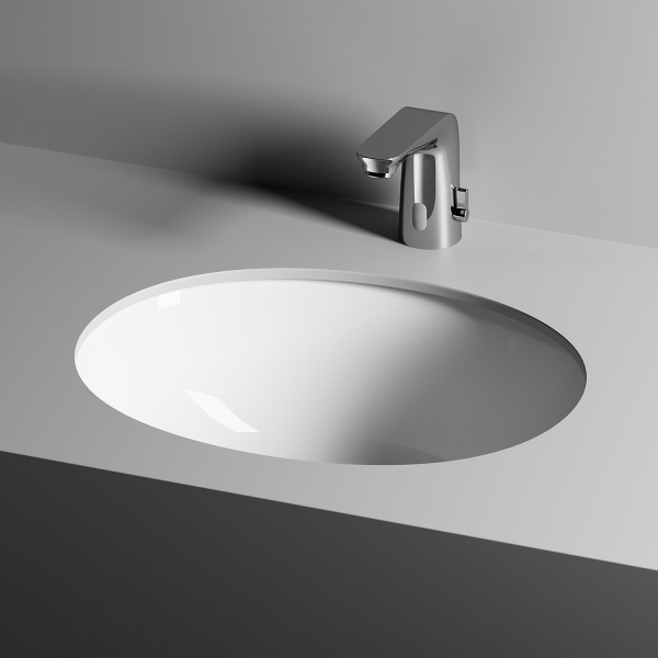 Раковина CERAMICA NOVA Element (Элемент) 50, 510х420, овальная, с переливом, встраиваемая снизу