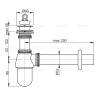 Сифон для раковины ALCAPLAST A437 G1 1/4х32, горизонтальный выпуск, хром глянцевый