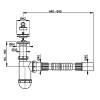 Сифон для раковины ALCAPLAST A41 Flexi G1 1/4х40, с гофрой 40х40