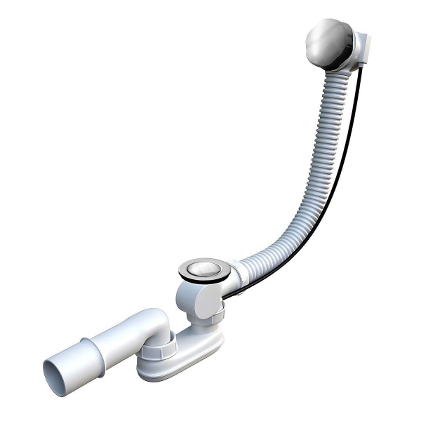 Сифон для ванны TONI ARTI TA-BS-80NB, G1 1/2"х40/50, никель